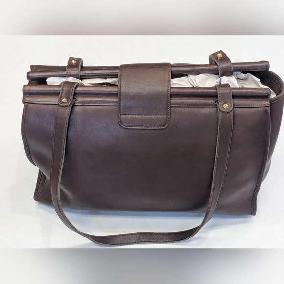 Vintage Coach Brown Leather Tote Bag - Picture 14 of 16